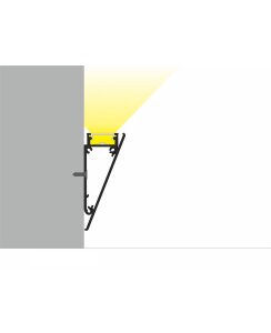 4 Meter LED Profil Wall 10mm -Frontblende weiß lackiert Serie M