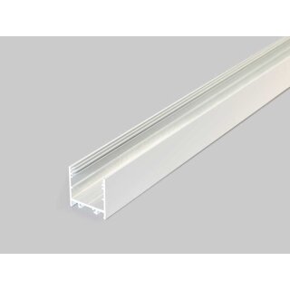 4 Meter LED Alu Profil Aufbau breit 02 weiß lackiert 30mm Serie Varia