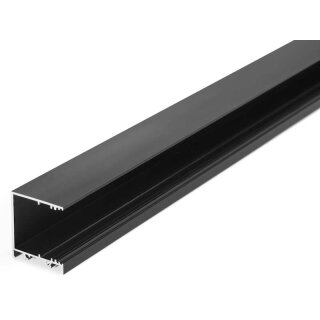 4 Meter LED Alu Profil Aufbau breit 03 schwarz eloxiert 30mm Serie Varia