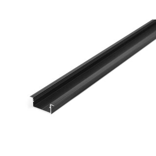4 Meter LED Alu Profil Einbau breit 06 schwarz eloxiert 30mm Serie Varia