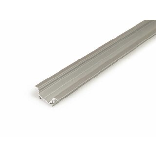 4 Meter LED Profil Einbau 15 Grad natureloxiert ohne Abdeckung 14mm Serie L