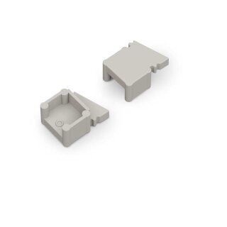 Endkappen 2er Set für LED Profil Einputz Flex 10mm grau
