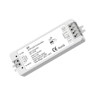 2.4 GHz Controller CCT für Dualweiße LED Bänder 12-24VDC 2x5A Serie Sky