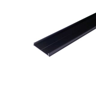 2 Meter Alu Abdeckplatte zu Aufputz XL 50mm schwarz  eloxiert