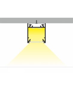 3 Meter LED Profil Aufputz Tief natureloxiert ohne Abdeckung 21mm Serie L