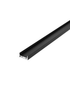3 Meter LED Alu Profil Aufbau breit 01 schwarz eloxiert 30mm Serie Varia
