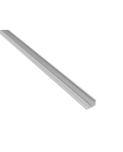 2 Meter LED Aufbauprofil Silber eloxiert 9mm ohne Abdeckung