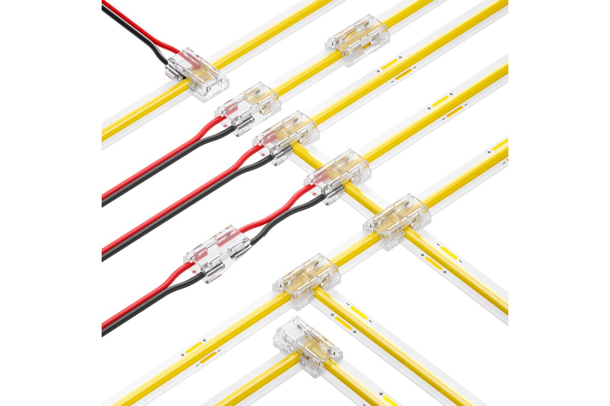 16 Stück LED Strip Schnellverbinder – Lötfrei Verbinden Für 8mm LED Streifen