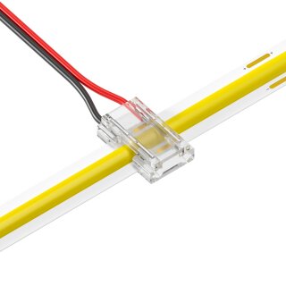 12 Stück Lötfreie LED Streifen Verbinder – Transparent, 2-Pin 8mm Für SMD 5050/5630 Bänder