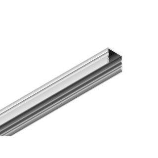 2 Meter LED Aluleiste Aufputz Silber 12mm Serie AVA
