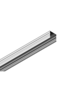 2 Meter LED Aluleiste Aufputz Silber 12mm Serie AVA