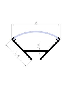 4 Meter LED Aluleiste Corner 45 Grad 21mm Serie Eco Plus...