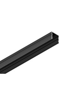 3 Meter LED Aluleiste Aufputz schwarz 12mm Serie AVA