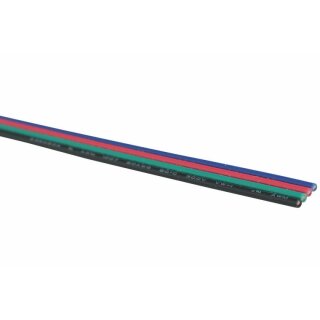 Flachbandkabel Meterware 4x0,82mm² für RGB LED Streifen