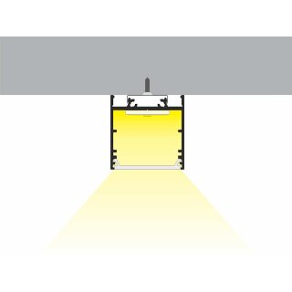 2 Meter LED Alu Profil Aufbau breit 02 weiß lackiert 30mm Serie Varia