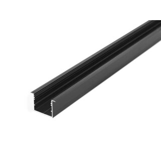 2 Meter LED Alu Profil Einbau breit 07 schwarz eloxiert 30mm Serie Varia