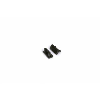 Endkappenset Schiebe-Klickabdeckung Typ J 2 Stück, LED Profil Aufputz Flach 12mm Serie ECO schwarz