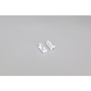 Endkappenset Schiebe-Klickabdeckung Typ J 2 Stück, LED Profil Aufputz Flach 12mm Serie ECO weiß
