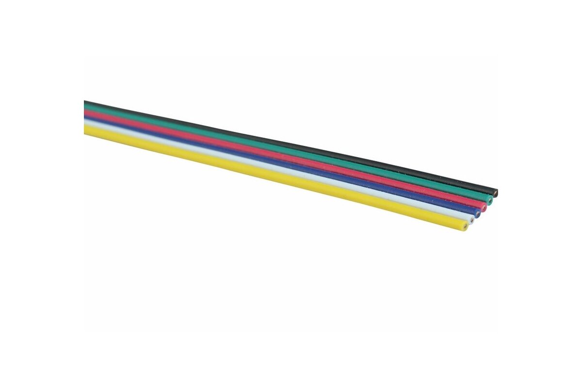 Flachbandkabel Meterware 6x0,82mm² für RGB + CCT LED Streifen, 4,86 €