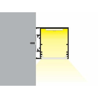 2 Meter LED Alu Profil Aufbau breit 03 weiß lackiert 30mm Serie Varia