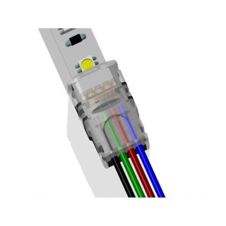 Hippo Verbinder Band auf Kabel für 10mm RGB LED Streifen 4 Pol