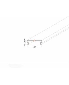 4 Meter Abdeckung (Typ C) Opal Klickabdeckung Serie M